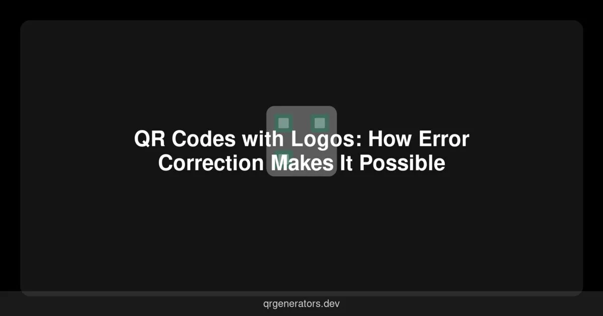 QR Codes with Logos: How Error Correction Makes It Possible