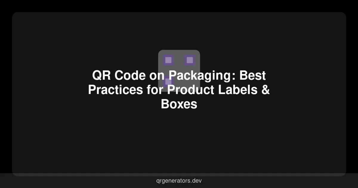 QR Code on Packaging: Best Practices for Product Labels & Boxes